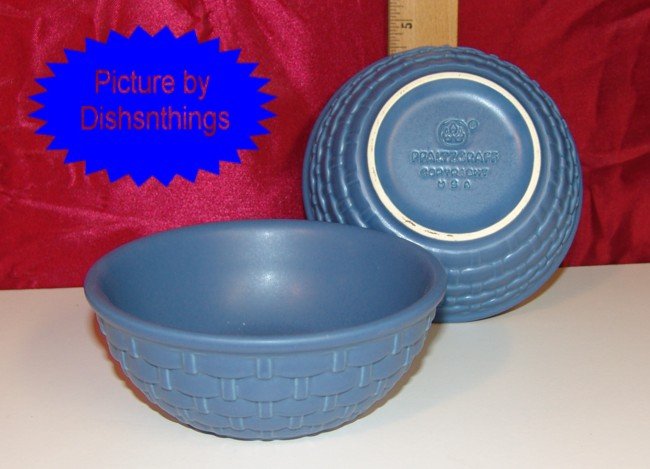 Pfaltzgraff Blue Basket Sculpted Berry Bowls 2 MINT USA