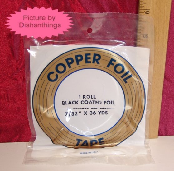 EDCO 7/32 Copper Black Foil Tape 36 yards 1 mil NIB USA