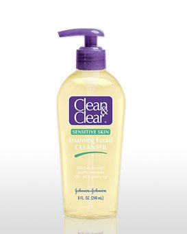 6 CLEAN & CLEAR FOAMING FACIAL CLEANSER SENSITIVE SKIN