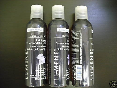 3 LUMENE TIME TO RELAX INDULGENT SHOWER AND BATH OIL