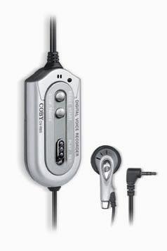 COBY HANDS-FREE EAR/MICROPHONE WITH DIGITAL VOICE RECORDER
