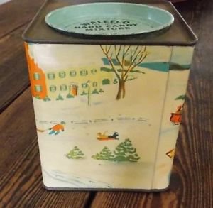 Vintage Collectible WALEECO 2 LB BANK HARD CANDY MIXTURE TIN