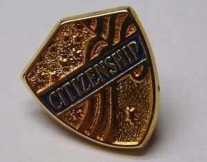 Vintage Gold Tone PAC Citizenship Lapel Pin