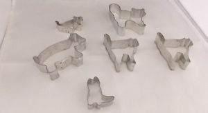 Set Of 6 Metal Cookie Cutters Cats
