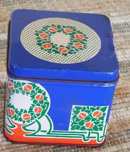 Vintage Christmas Container and Coasters 1985 Interpur