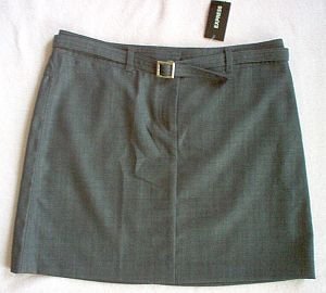 NEW 3/4 trendy sexy EXPRESS stretch skirt NWT mini with belt