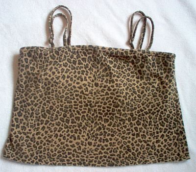 AVON INTIMATES leopard tube tank top size XL stretch in excellent condition