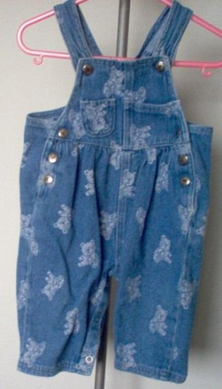 denim ARIZONA overalls with cute bear design size 6-9 months excellent condition