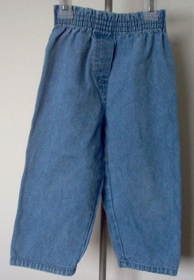 Basic Editions elastic waist denim pants size 3T excellent condition simple style