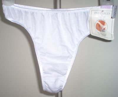 brand new ST. EVE white INVISIBLES thong panties size medium NWT