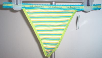 brand new ST. EVE thong panties size L/7 Not Listening NWT
