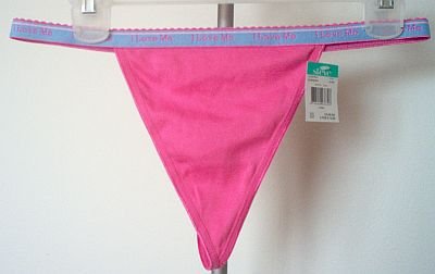 brand new ST. EVE thong panties size S I Love Me NWT pink