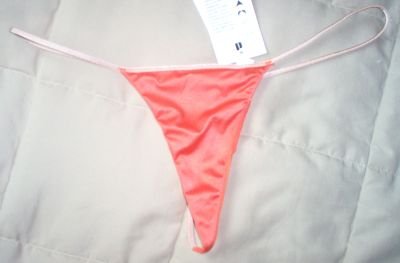 brand new DONNA L'OREN peach string thong panties size medium NWT