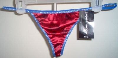 brand new EYESHADOW sexy blue red thong panties NWT size medium large