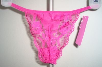 brand new JOLIE pink lacy string thong panties NWT size 5