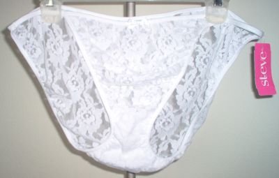 brand new ST. EVE lacy string bikini panties size 9 white NWT