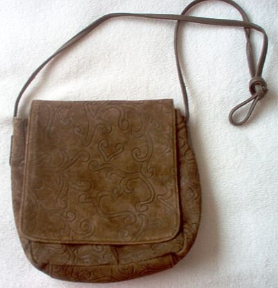 brown EMPRESS handbag purse leather in excellent condition