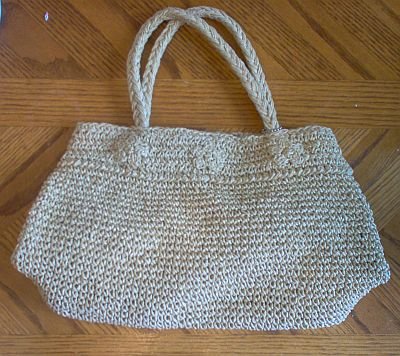 ESPRIT woven faux straw hemp bag in excellent condition