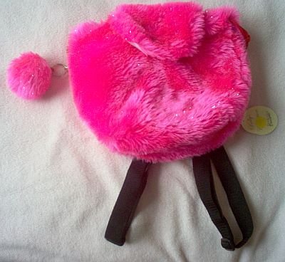 brand new fuzzy pink sparkly Kelly's Collection Berkeley's Designs bag NWT backpack