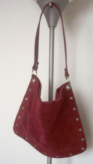 Old Navy red suede handbag purse in excellent condition