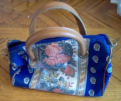 Richmark vintage look flower leather handle bag handbag in good condition