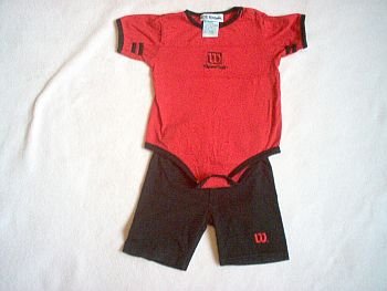 brand new 24 month WILSON onesie shirt and shorts outfit NWOT