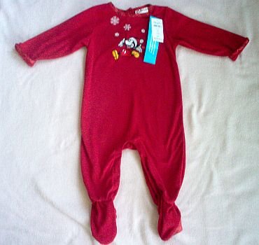 NWT Disney Mickey Christmas sleeper 18 mos monthsE brand new