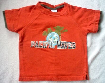 Old Navy tee 3T orange surf boy LIKE NEW
