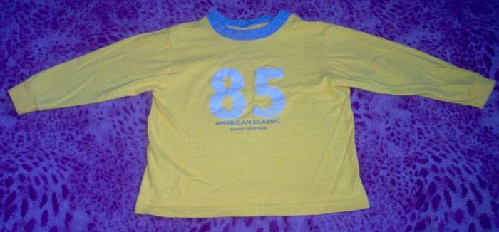 Tommy Hilfiger long sleeved L/S tee sz 2T stylish yellow t-shirt in excellent condition