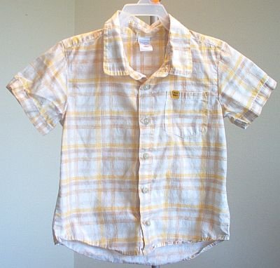 Old Navy toddler size 3T plaid button up short sleeves in excellent condition