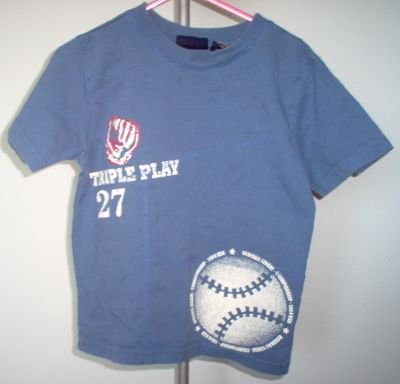LIKE NEW Faded Glory blue t-shirt Triple Play size 4T