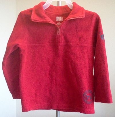 Faded Glory red half zip sweatshirt tagless size 4T in excellent condition