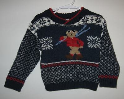 B.T. Kids blue bear sweater size size 2T 3T 2 3 years in excellent condition