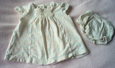gorgeous Basic Editions 0-3 months dress bloomer outfit 2 pc set in excellent condition