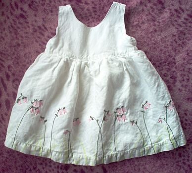 Old Navy linen sundress size 3-6 mos months dress LIKE NEW