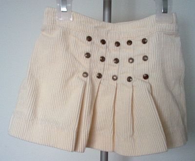 Cotlergirls size 2T cream corduroy skirt in excellent condition