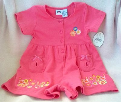 brand new Kiks 12 months culotte romper one-piece pink NWT