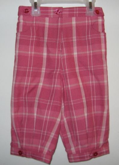 brand new George pink plaid knickers capri size 5T NWT