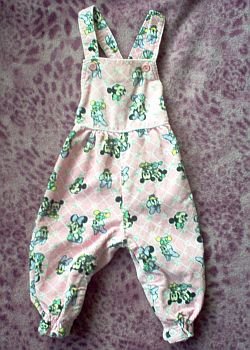 Disney Babies Minnie and Daisy corduroy overalls pink 0-6 months in good condition