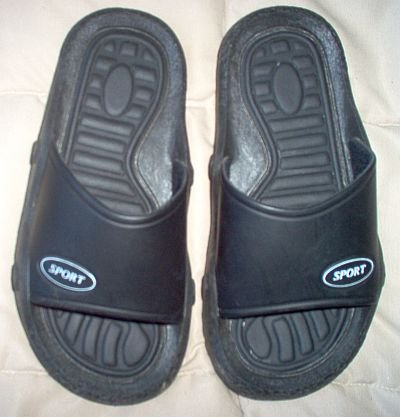 black slides sandals water casual Sport brand size 12 in good used condition