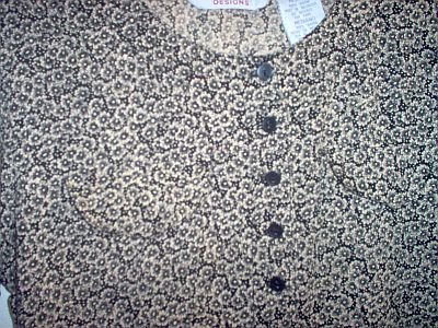 Oh Mamma maternity gold and black floral career shirt size medium in excellent condition