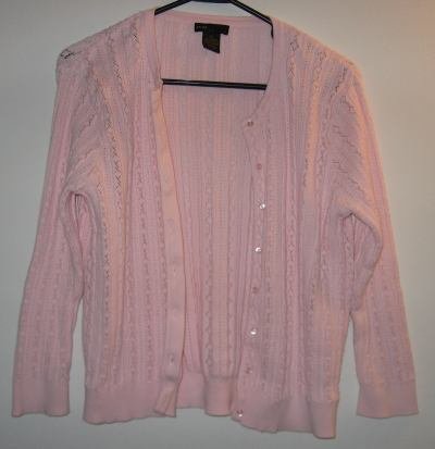 Grace Elements size medium XL pink cardigan sweater LIKE NEW