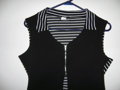 unique TOP STYLE half zip size Large asymmetrical sleeveless top