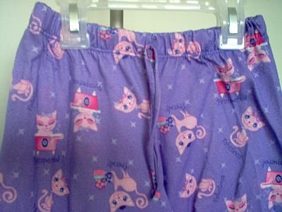 EUC Total Girl size xs 4 5 purple kitty print pajama pants excellent condition