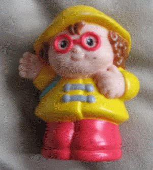 1997 Fisher Price Little People raincoat MAGGIE school