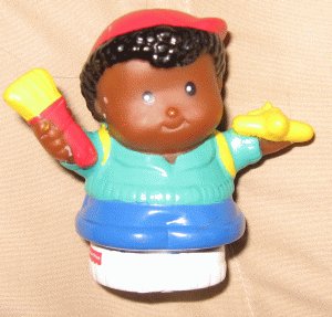 Fisher Price Little People Michael from school with plane brush