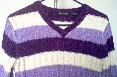 Jamie Scott purple striped sweater size M acrylic excellent condition