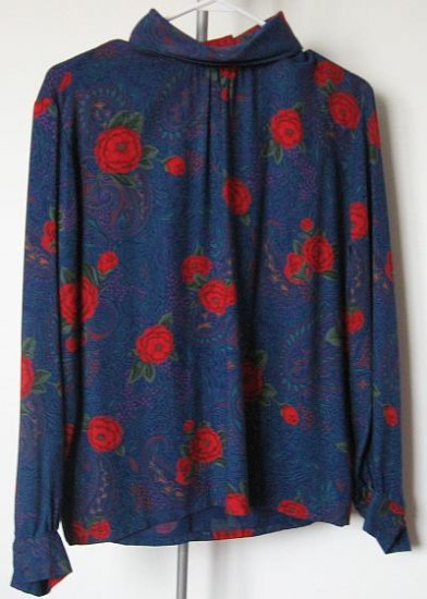 Country Sophisticates size 10 blue paisley outfit pleat skirt shirt set