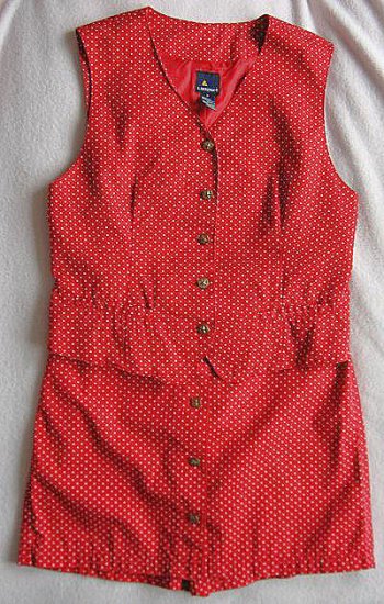 Red Star Lizsport Liz Claiborne culotte vest set size 8