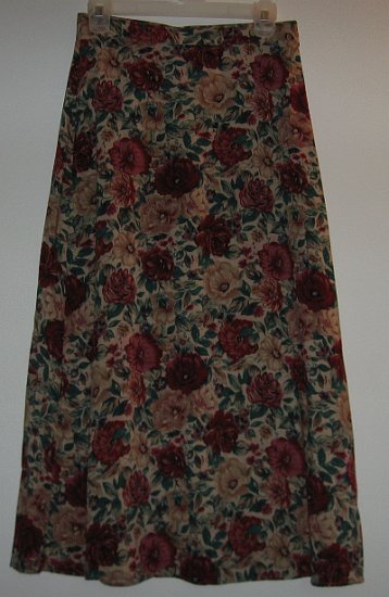 SAG HARBOR floral skirt size small fall colors LIKE NEW
